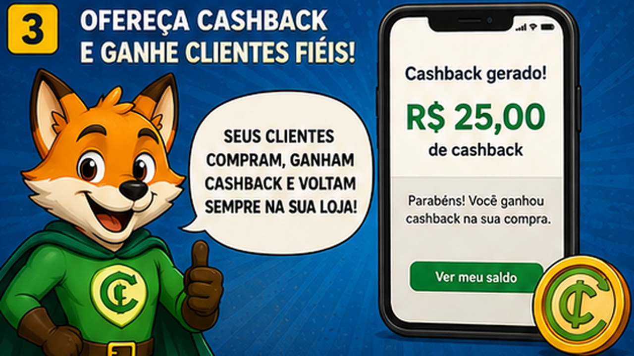 Ofereça cashback e ganhe clientes fiéis — quadro 3